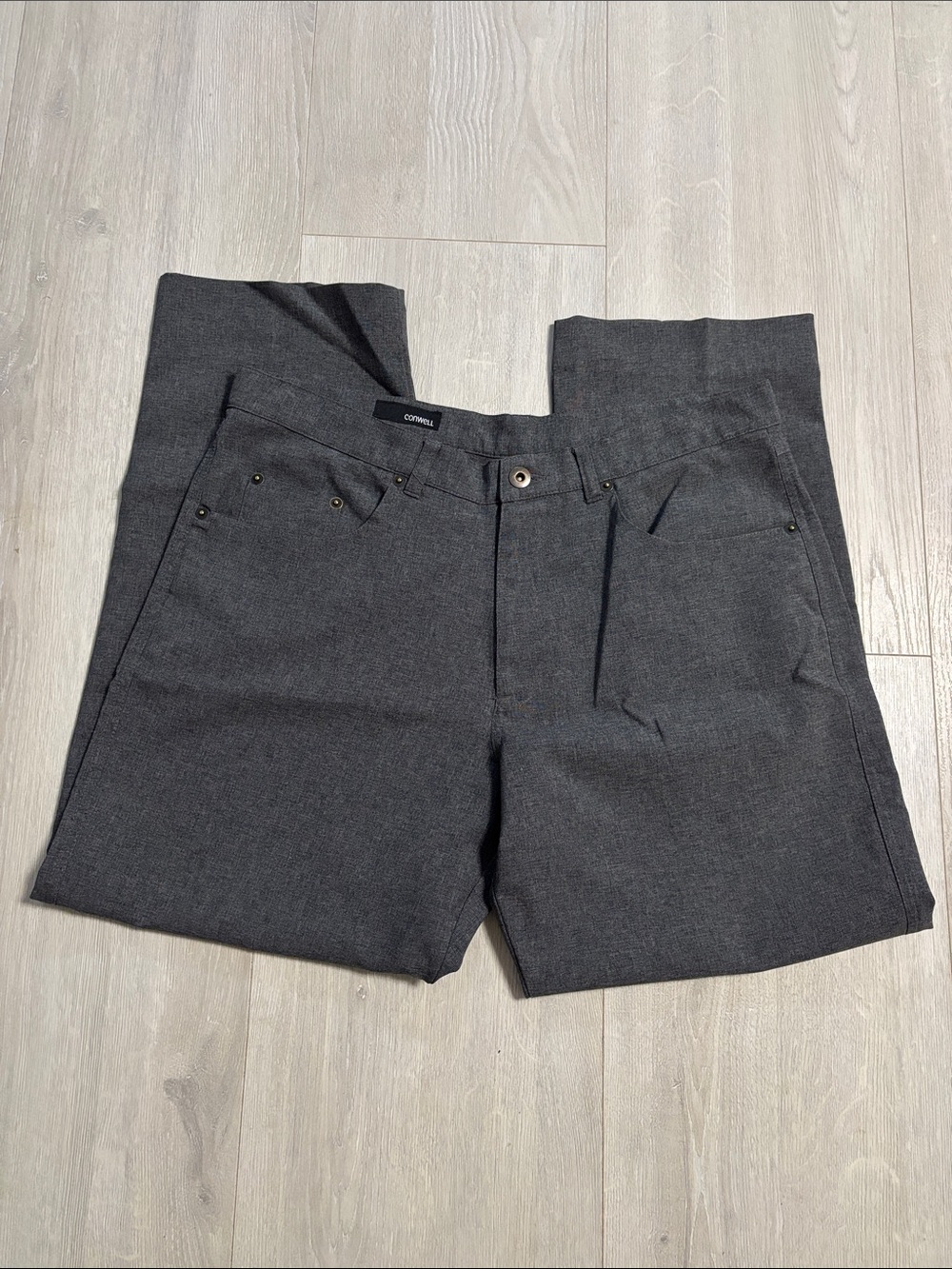 🔥BUNDLESALE Men's 33/27 Conwell Charcoal Chino Flat Front Performance Pants